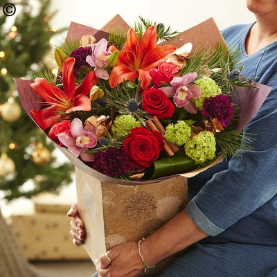 Bespoke Christmas Handtied Bouquet