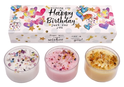JUST BECAUSE THREE LITES – HAPPY BIRTHDAY