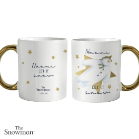 The Snowman, Let it Snow Gold Handed Mug