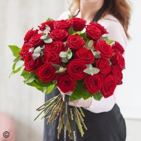 24 Red Rose Handtied