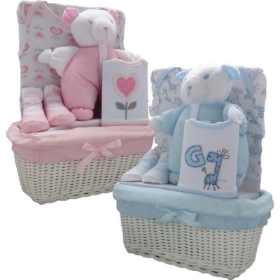5 PIECE LUXURY BABY BASKET GIFT SET