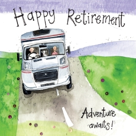 Adventure Awaits Motorhome Retirement Card