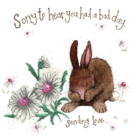 Bad Day .. Sending Love Rabbit Card