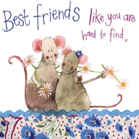Best Friends Mice Card
