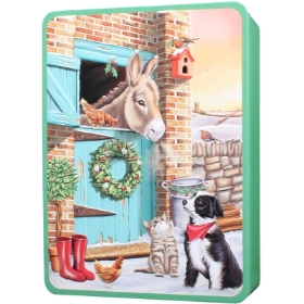 Bramble Foods Donkey Biscuit Tin & Assorted Biscuits   300g